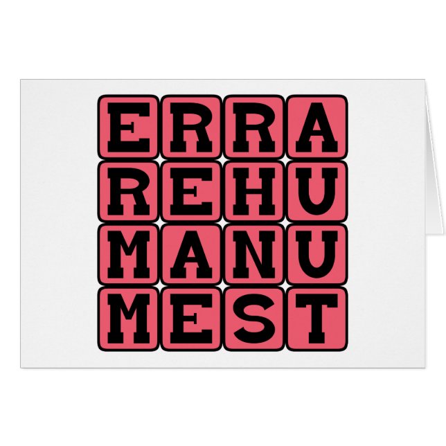 Errare Humanum Est, Menselijk is Dwalen (Voorkant Horizontaal)