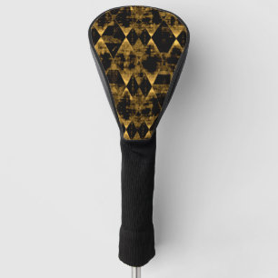 Erratische goud- en zwarte diamanten golfheadcover