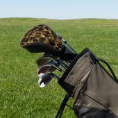 Erratische goud- en zwarte diamanten golfheadcover (Insitu)