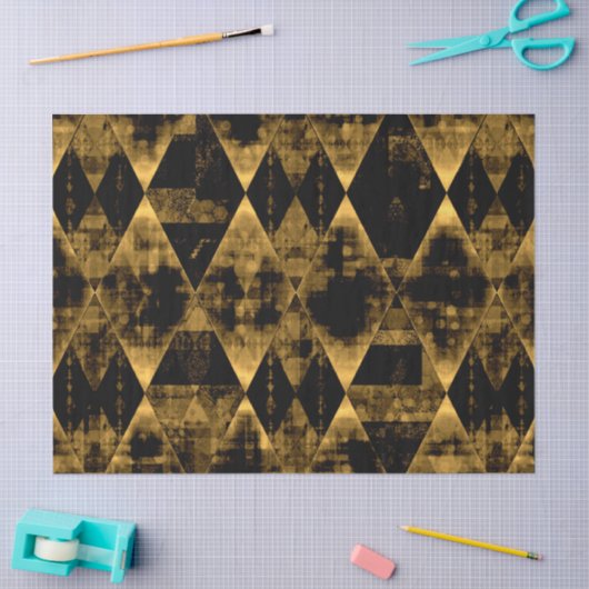 Erratische goud- en zwarte diamanten tissuepapier (Craft)