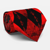 Erratische Rood- en Zwarte Diamond Wonder Stropdas (Opgerold)