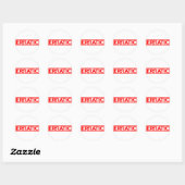 Erratische Stamp Ronde Sticker (Vel)