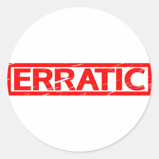 Erratische Stamp Ronde Sticker (Voorkant)