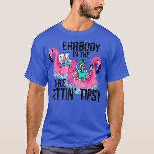 Errbody in de rivier Gettin' tipsy skeleton bij he T-shirt