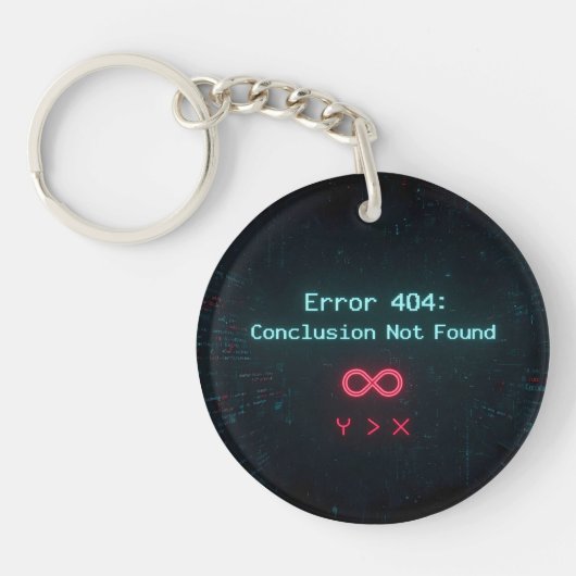 Error 404: Conclusion Not Found – Logic Loop Keych Sleutelhanger (Voorkant)