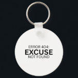 Error 404 Excuse Not Found Minimalist Typewriter Sleutelhanger<br><div class="desc">Carry the standard everywhere. A clear, heavy-duty acrylic keychain featuring high-definition typewriter printing on both sides for a modern, industrial look.</div>