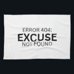 Error 404 Excuse Not Found Minimalist Typewriter  Theedoek<br><div class="desc">Clean execution in every task. Premium cotton towel featuring high-contrast typewriter typography,  blending daily utility with a sharp,  tech-oriented aesthetic.</div>