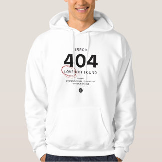 Error 404 – Love Not Found | Funny Minimalist Desi Hoodie