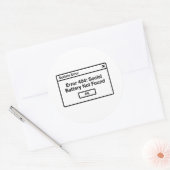 Error 404: Motivation Ronde Sticker (Envelop)