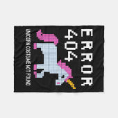 Error 404 Unicorn Costume Found Halloween Programm Fleece Deken (Voorkant (Horizontaal))