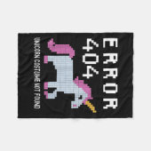 Error 404 Unicorn Costume Found Halloween Programm Fleece Deken (Voorkant (Horizontaal))