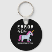 Error 404 Unicorn Costume Found Halloween Programm Sleutelhanger (Voorkant)