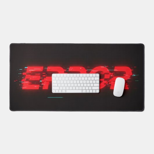 "ERROR" Glitch Aesthetic Extended Desk Mat (Keyboard & Muis)