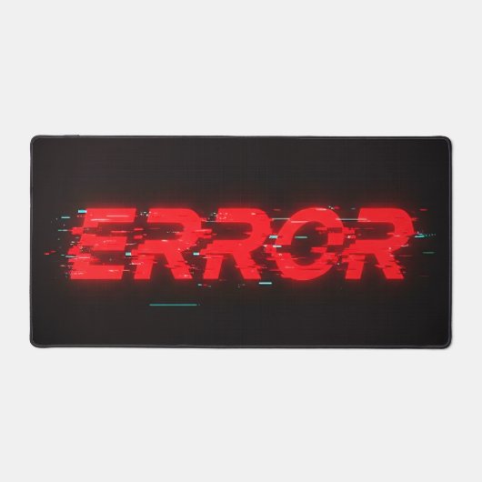 "ERROR" Glitch Esthetische Uitgebreide Bureaumat (Voorkant)
