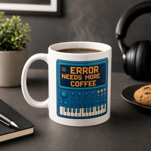 Error: Need More Coffee – Synthesizer Humor Koffiemok