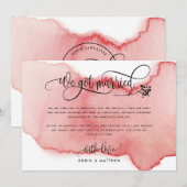 Erröten, We Zijn Getrouwd Trouw Aankondiging (Voorkant / Achterkant)