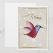 Erry Christmas" Hummingbird Holiday Kaart Stijlvol (Voorkant / Achterkant)