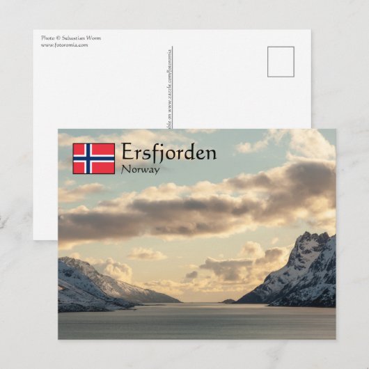 Ersfjorden Noorwegen Briefkaart (Voorkant / Achterkant)