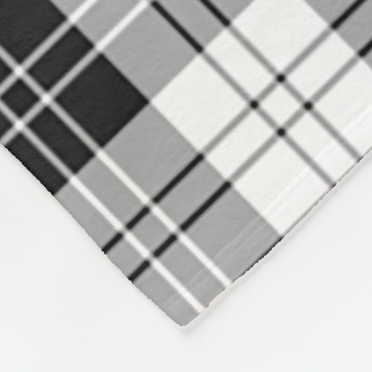 Erskine Black en White Pset Fleece Deken (Hoek)