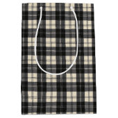 Erskine Black en White Scottish Tartan Medium Cadeauzakje (Voorkant)