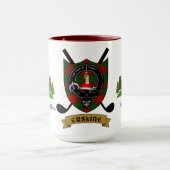 Erskine Clan Badge & Tartan Aangepast Mok (Midden)