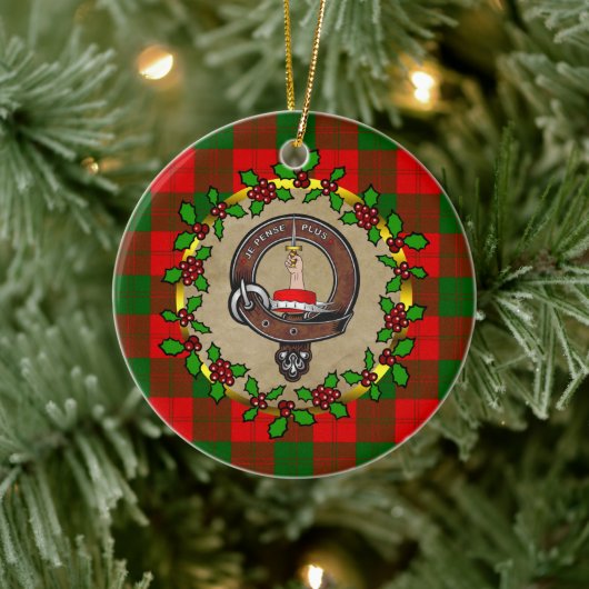 Erskine Clan Badge & Tartan Persoonlijke mas Keramisch Ornament (Boom)