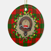 Erskine Clan Badge & Tartan Persoonlijke mas Keramisch Ornament (Links)