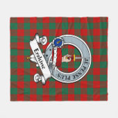 Erskine Clan Badge Tartan Pset Fleece Deken (Voorkant (Horizontaal))