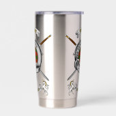 Erskine Clan Badge Tartan & Swords Geïsoleerde Drinkbeker (Links)