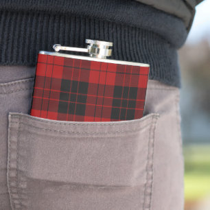 Erskine Clan Tartan Plaid Rood Groen Heupfles