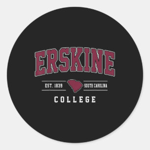 Erskine College Arch Design Mannen Vrouwen T-sh Ronde Sticker