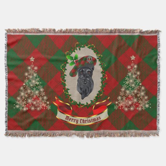 Erskine Scottie Dog Kerstmis Blanket Deken (Voorkant)