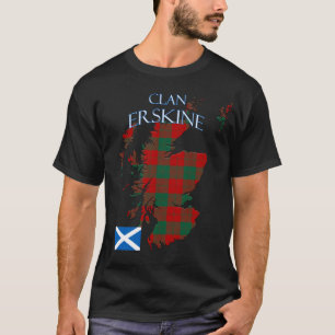 Erskine Scottish Clan Tartan Schotland T-shirt