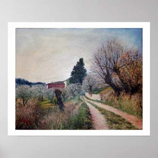 ERSTE LENTE IN VERNALESE / Toscaans landschap Poster (Voorkant)