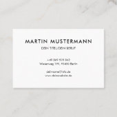 Erstelle deine eigene Visitenkarte Online Visitekaartje (Achterkant)