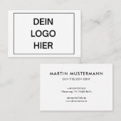 Erstelle deine eigene Visitenkarte Online Visitekaartje (Voorkant / Achterkant)