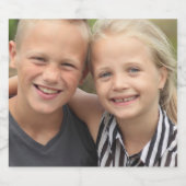 Erstellen Sie Ihr eigenes Foto Sparkling Wijnetiket (Enkel label)