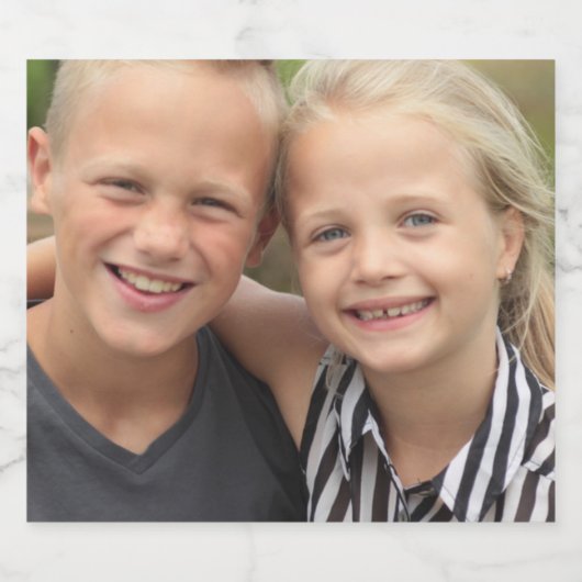 Erstellen Sie Ihr eigenes Foto Sparkling Wijnetiket (Enkel label)