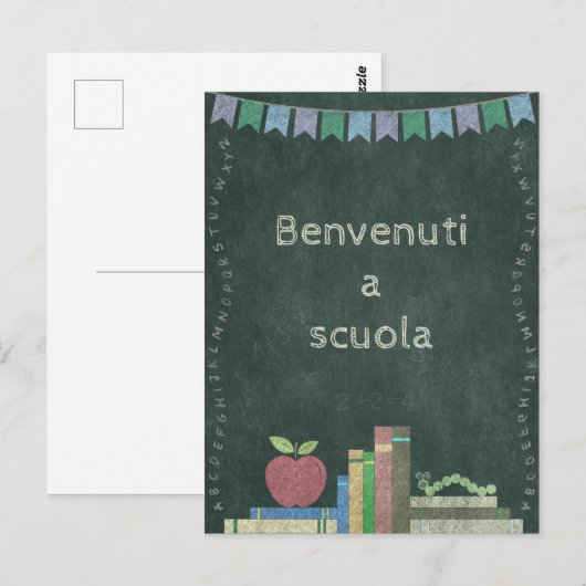 Erster Schultag | Benvenuti a scuola Briefkaart (Voorkant / Achterkant)