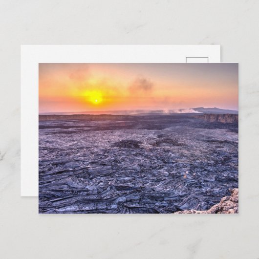 Erta Ale Volcano, Ethiopisch Briefkaart (Voorkant / Achterkant)