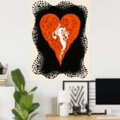 Erté - Aces Suite, Hart Poster (Thuiskantoor)