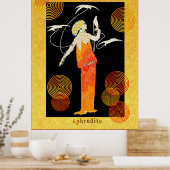 ERTE Aphrodite (artistiek gewijzigd.) Poster (Keuken)