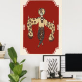 Erté - Aziatische prinses suite, bamboe Poster (Thuiskantoor)