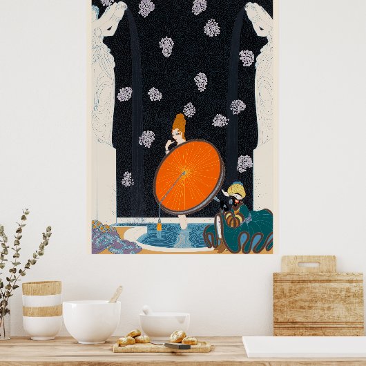 Erté - Bad van de Markies, 1980 Poster (Keuken)