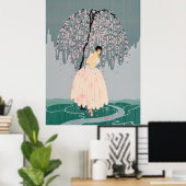 Erté - bloesem paraplu poster (Thuiskantoor)