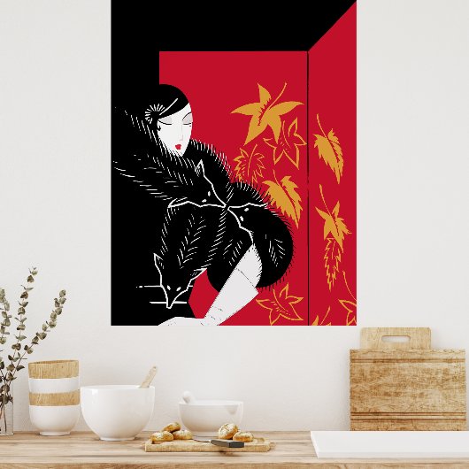 Erté - Bont Poster (Keuken)