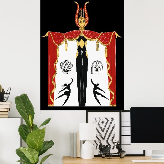 Erté - Broadway's in Mode [Night Version] Poster (Thuiskantoor)