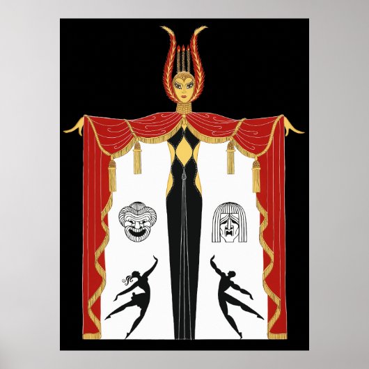 Erté - Broadway's in Mode [Night Version] Poster (Voorkant)