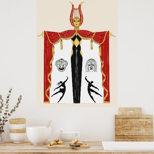 Erté - Broadway's in Mode Poster (Keuken)