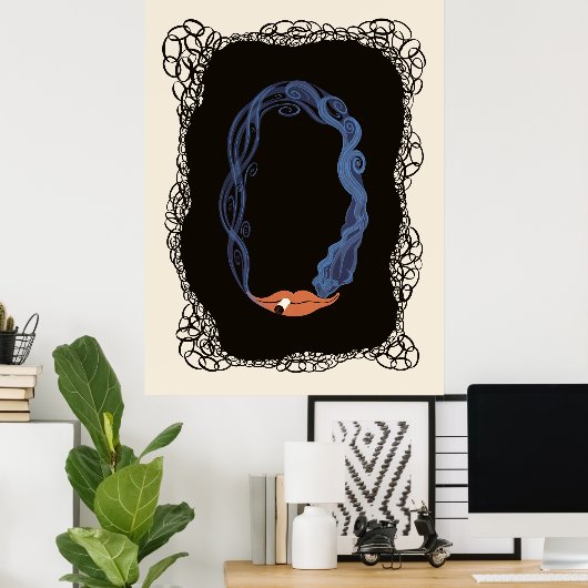 Erté - De cijfers suite, het nummer 0 Poster (Thuiskantoor)